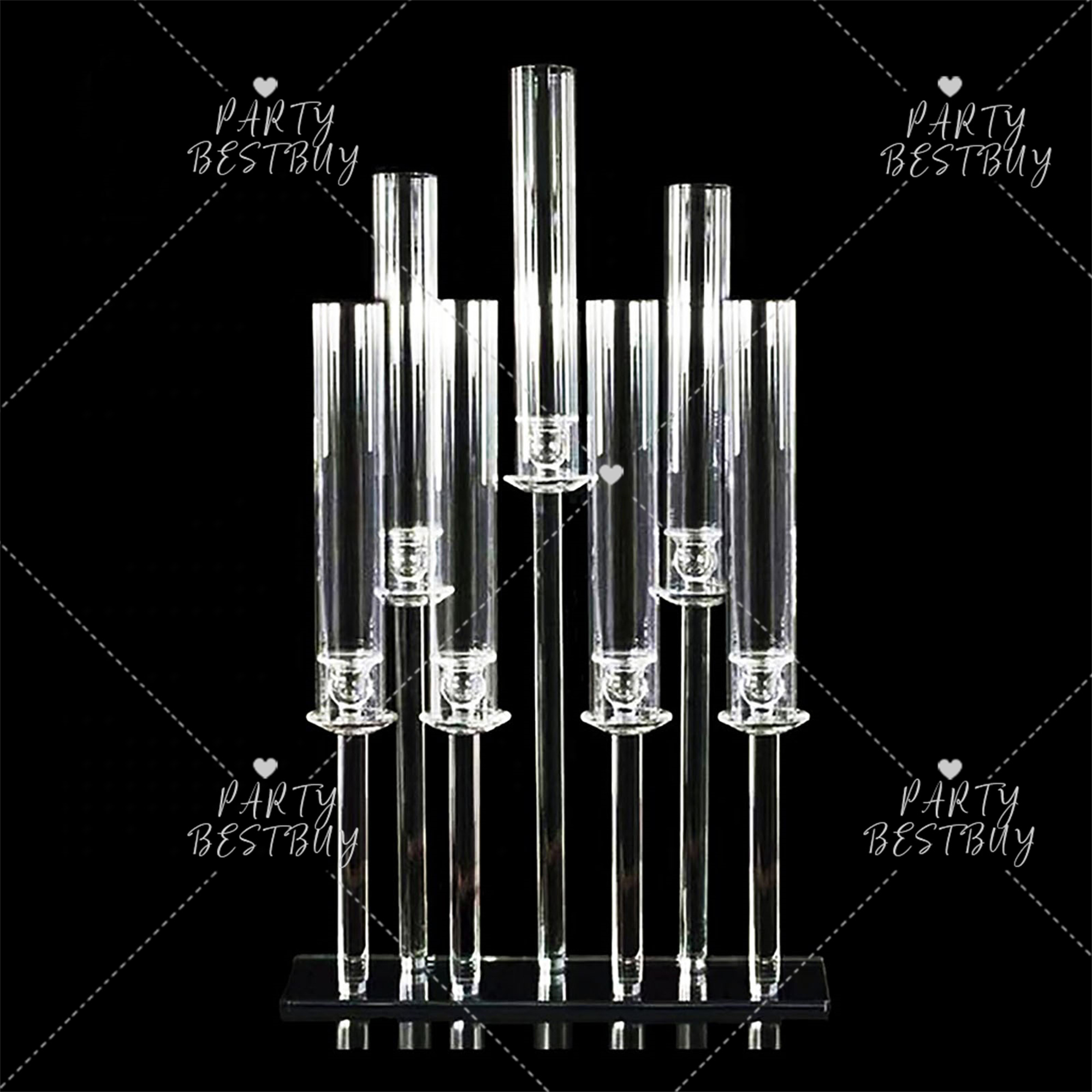 Clear Cyrstal Glass Candelabra _xy07m07_01