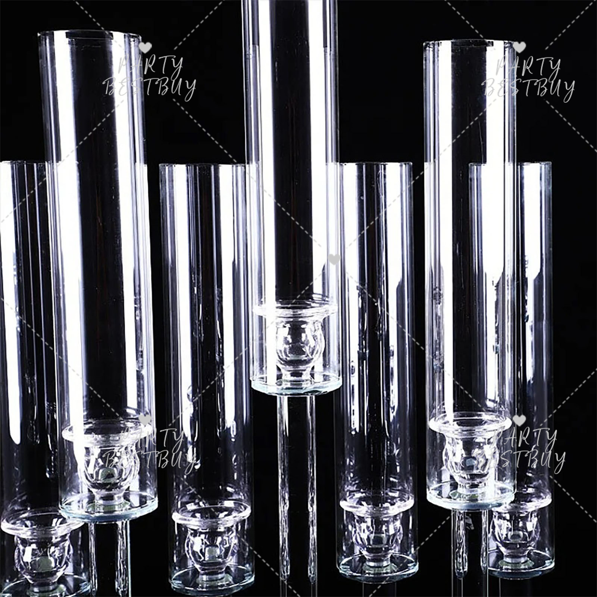 Clear Cyrstal Glass Candelabra _xy07m07_03